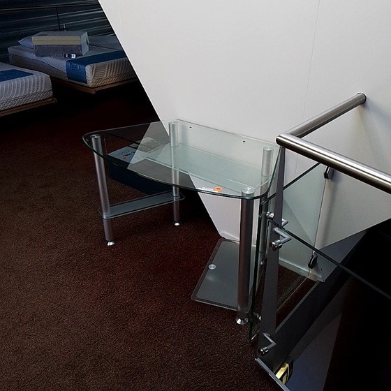 Image 1 of Clear Glass computer table