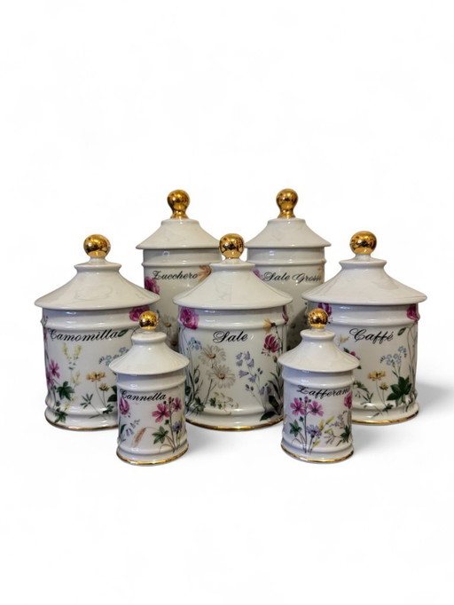 Set barattoli da cucina porcellana Limoges anni '50