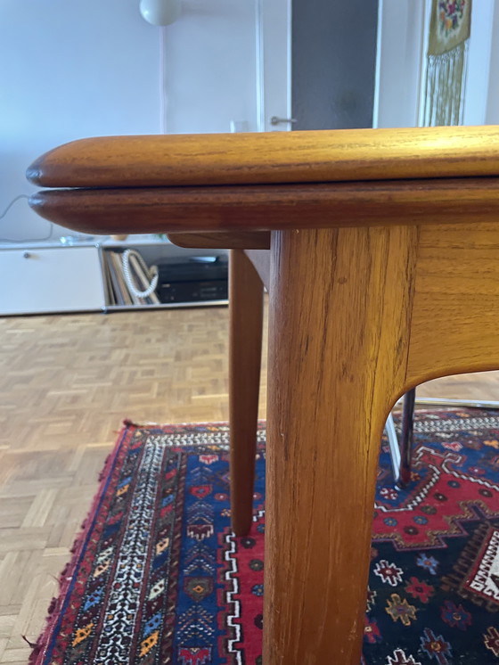 Image 1 of Dänischer Mid Century Teak Esstisch, ausziehbar, 1960er – Svend Aage Madsen