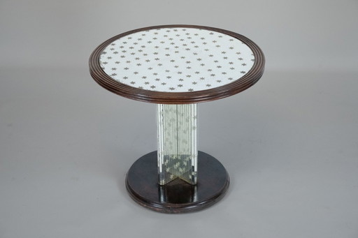 Italian Art Deco mirrored side table from the 1930s