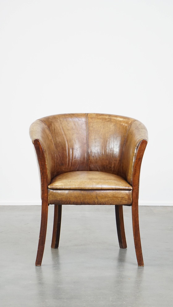 Image 1 of Beef Leather Tubchair