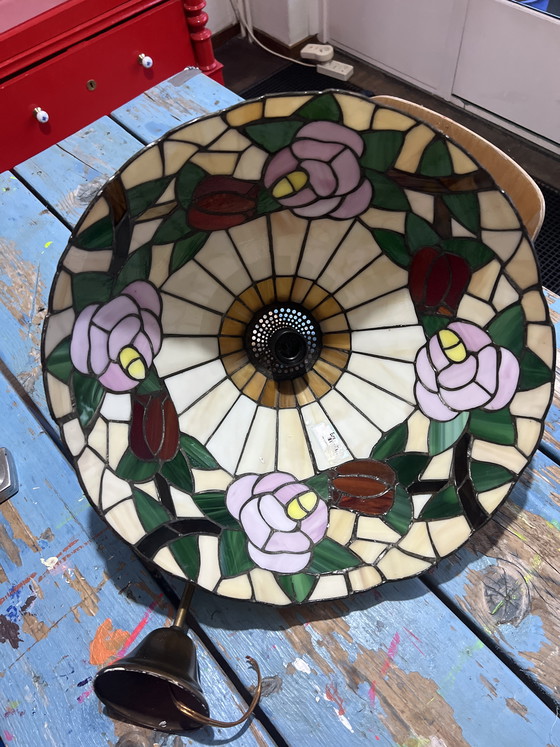 Image 1 of Lampada a sospensione vintage in stile Tiffany anni '90
