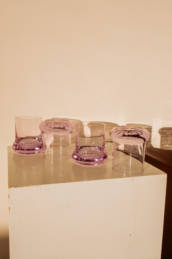 Image 1 of Vintage Italian lilac glasses, set of 4