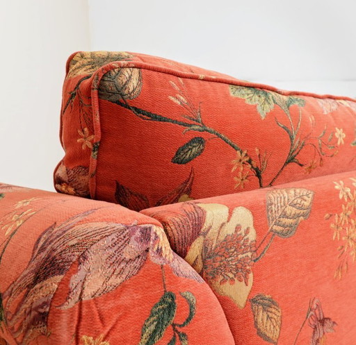 Vintage sofa terracotta flowers bohemian design