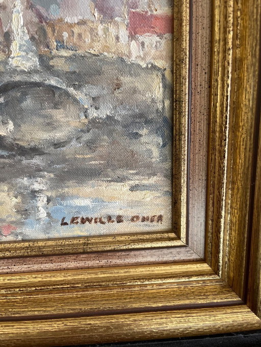 Olieverschilderij op linnen doek door Omer Lewille