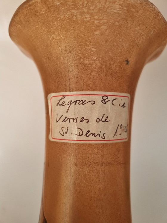 Image 1 of Beautiful Art Deco glass vase by Legras & Cie., circa 1920