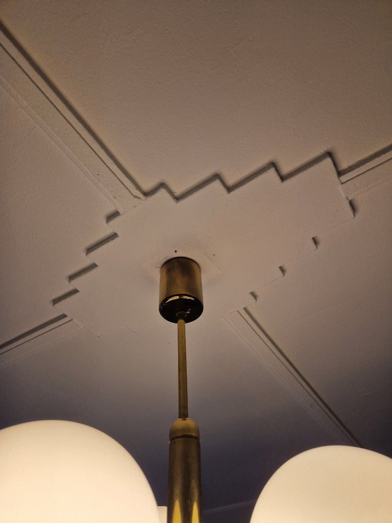 Lampada a sospensione vintage - Anni '50 a '60 - Italia – Lampade a sospensione, Vetro, Ottone (photo 15 of 15)