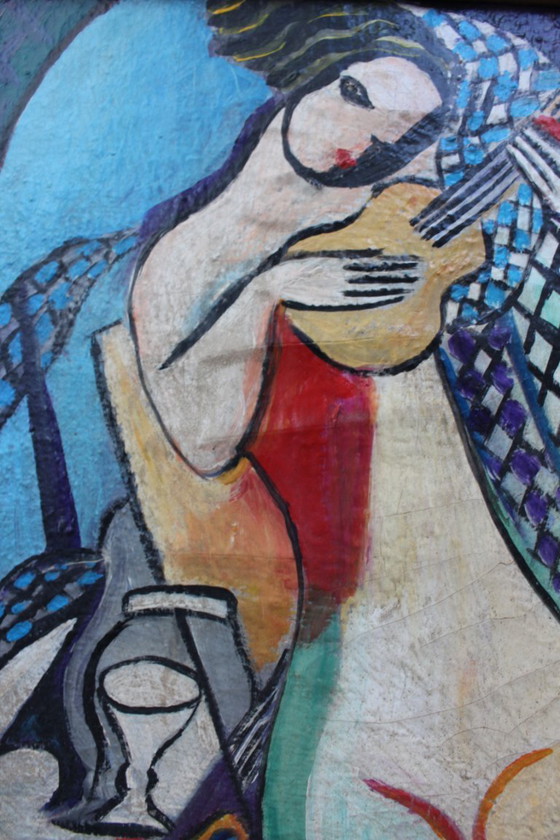 Image 1 of 1930s Modernist Hungarian Style Oil Painting Nude Female Homage to Béla Kádár Framed