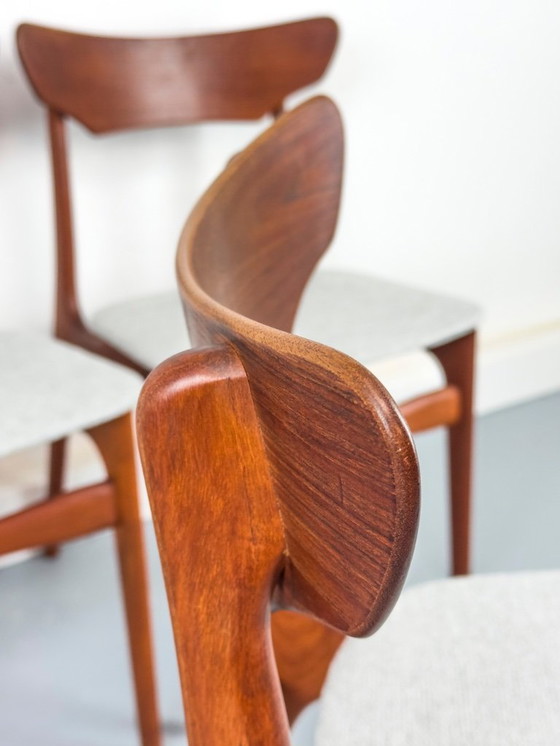 Image 1 of Sillas de comedor danesas de teca de Schionning & Elgaard, década de 1960, juego de 4