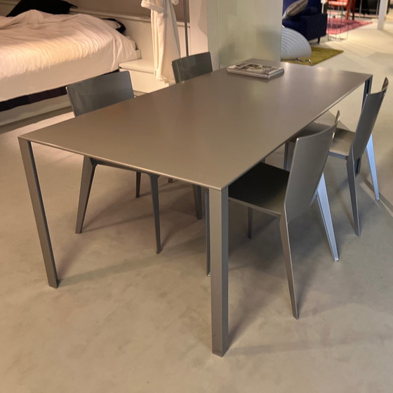 Image 1 of Mesa de comedor Molteni&C Less - 190x80 con 4 sillas de comedor Alpha (juego de 4)