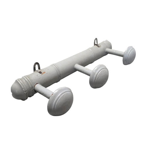 Brocante graue Garderobe aus Holz