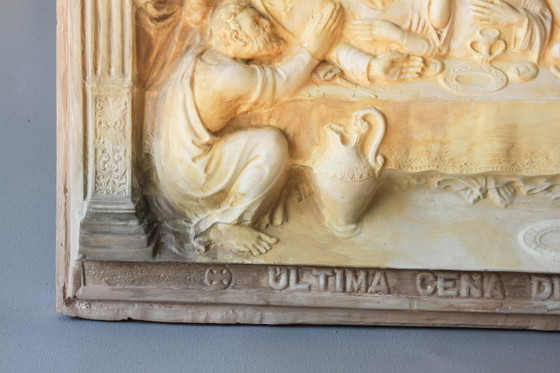 Image 1 of Bajorrelieve última cena de Jesús. Jesús última cena. Relieve última cena. Cuadro última cena.  Última cena bajorrelieve.