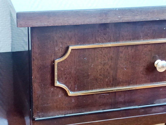 2x Mid-Century Gelakte Houten Nachtkastjes 1950 – Bijzettafels, Wood (photo 9 of 16)