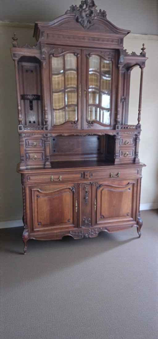 Large antique French Neo-Renaissance style sideboard cabinet, 1890s