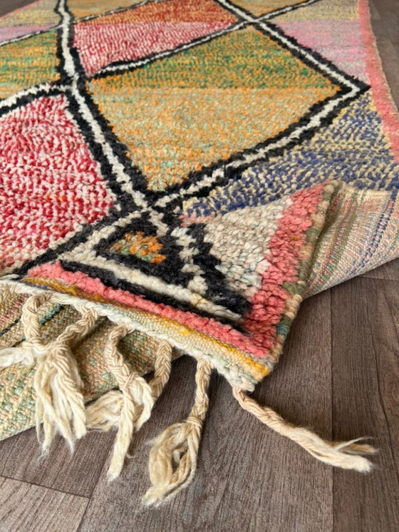 Image 1 of Mehrfarbige Berber-Tapis aus Leinen, 250 cm x 150 cm