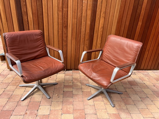 2 fauteuils Wilkhahn – Leather, Metal