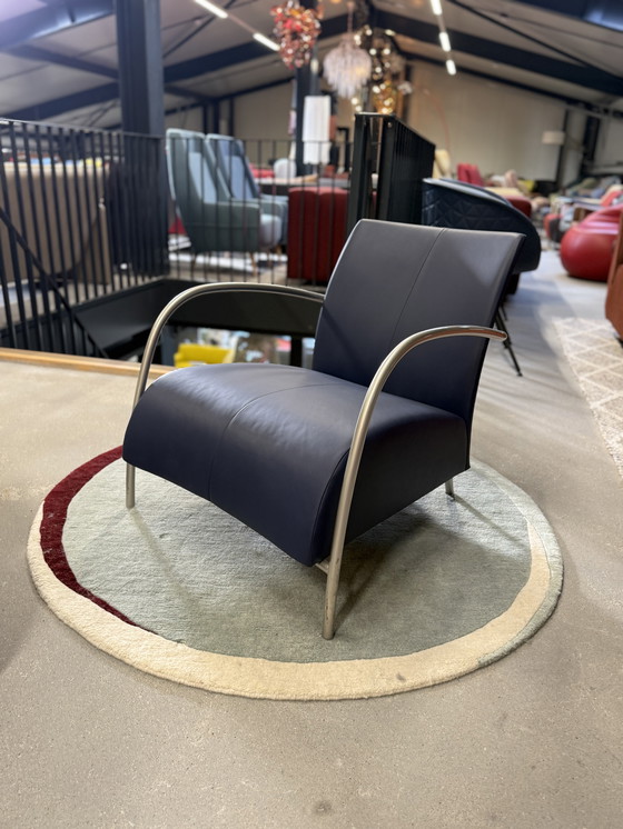 Image 1 of Afficher le modèle Fauteuil Montis Lomas Cuir Highland Bleu