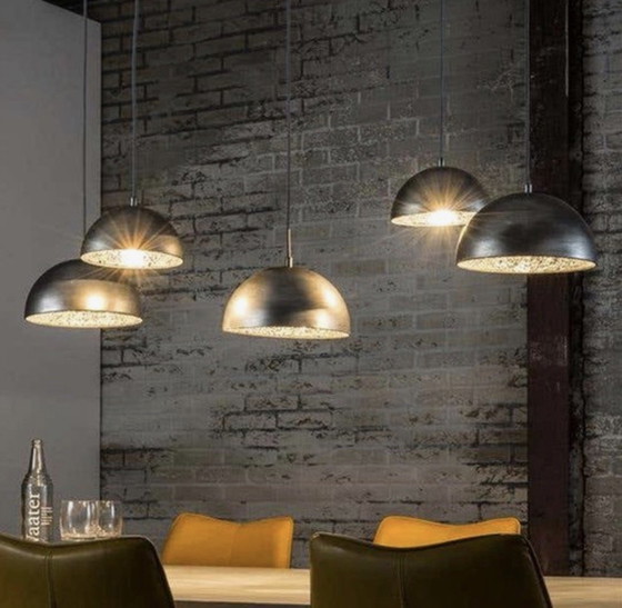 Reefs Interior Findorn Hanglamp - 5-lichts industrieel – Hanglampen, Metal, Ceramic (photo 2 of 5)