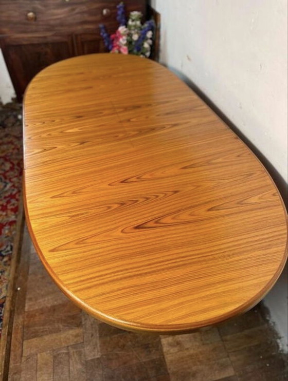 Image 1 of Mid Century Retro Vintage Teak dining table Zebrano Danish design influence 1960  Fantastic mid-century piece