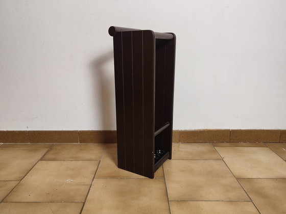 Jaren 80 Paraplubak, Kunststof, Hout, Zwart (foto 6 van 8)
