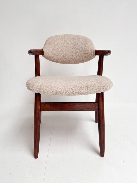 Image 1 of Newly upholstered cowhorn chair, 1970s