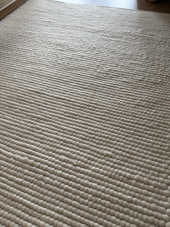 Image 1 of Klassieke collectie vloerkleed van 100% merinowol, wit, 140x200 cm