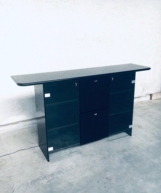 Image 1 of Postmodern Design Highboard Bar Chest by Luigi Saccardo for Gasparello, Italy 1980's