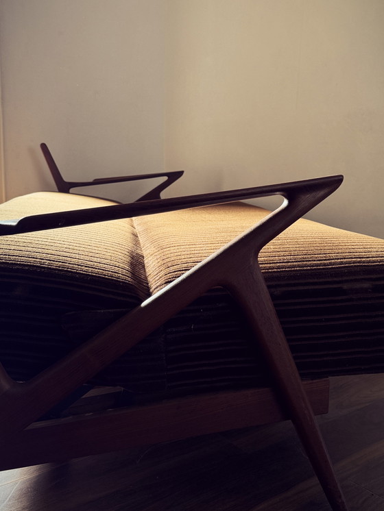 Image 1 of Seltenes und ikonisches Ensemble von Poul Jensen für Selig: Zwei Loungesessel und ein Schlafsofa aus der „Z Chair“-Kollektion