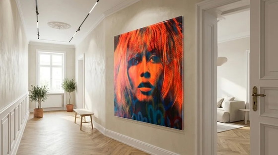 Hommage Brigitte Bardot Vintage Love Pop Art – Orange Neon | Fluorescent Art | XXL 0.5 Acrylic Glass up to (photo 5 of 6)