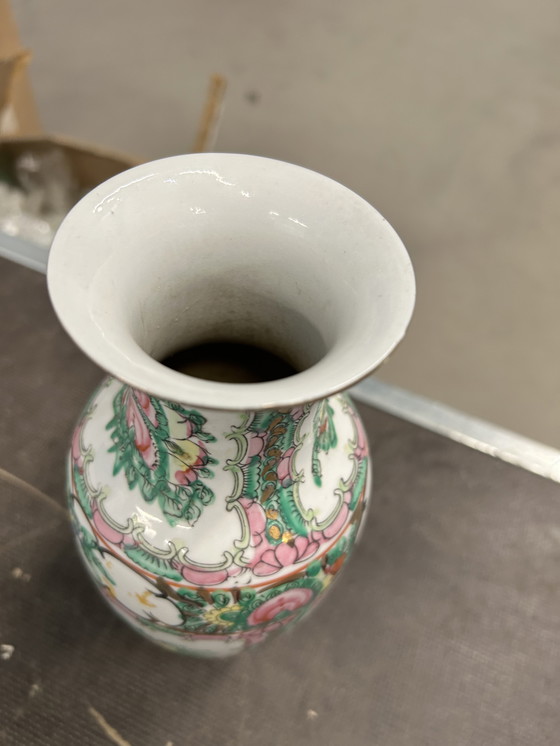 Image 1 of Mooie Chinese Famille rosé vaas dat 1880-1920