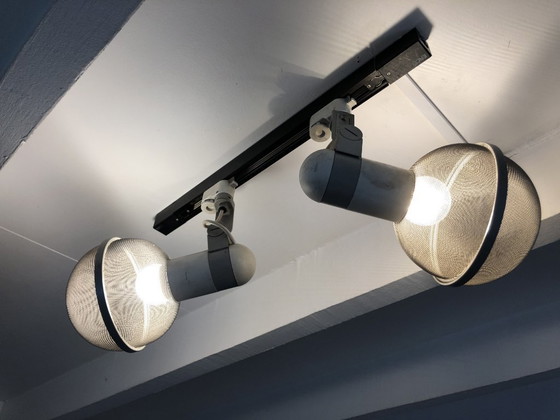 Image 1 of Vintage Ceiling Rail Fixture - Micro Pin Spots - Roger Tallon - Erco - 1975