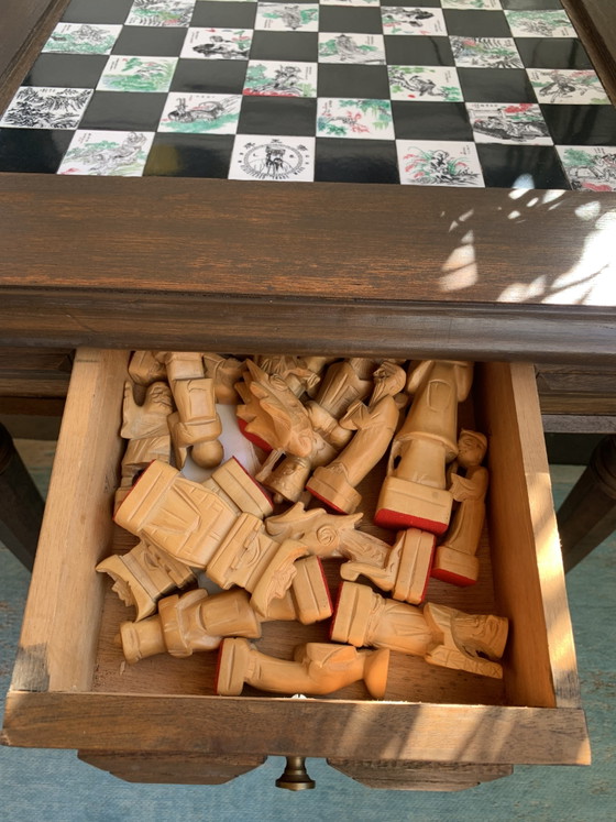 Weiqi schaaktafel in Ming-stijl uit het midden van de 20e eeuw, Chinese dynastie – Vintage, Bijzettafels, Wood (photo 5 of 9)