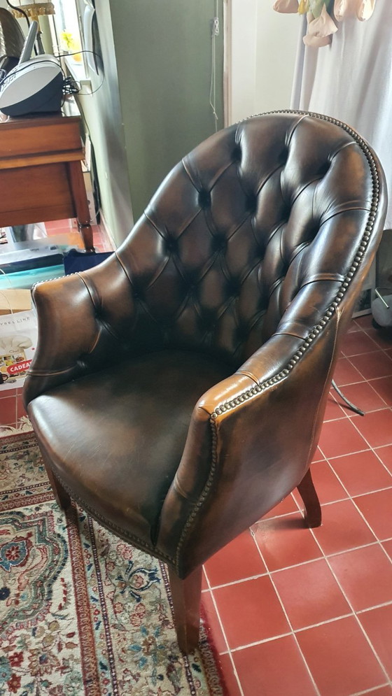 Image 1 of set van 2 chesterfield fauteuils