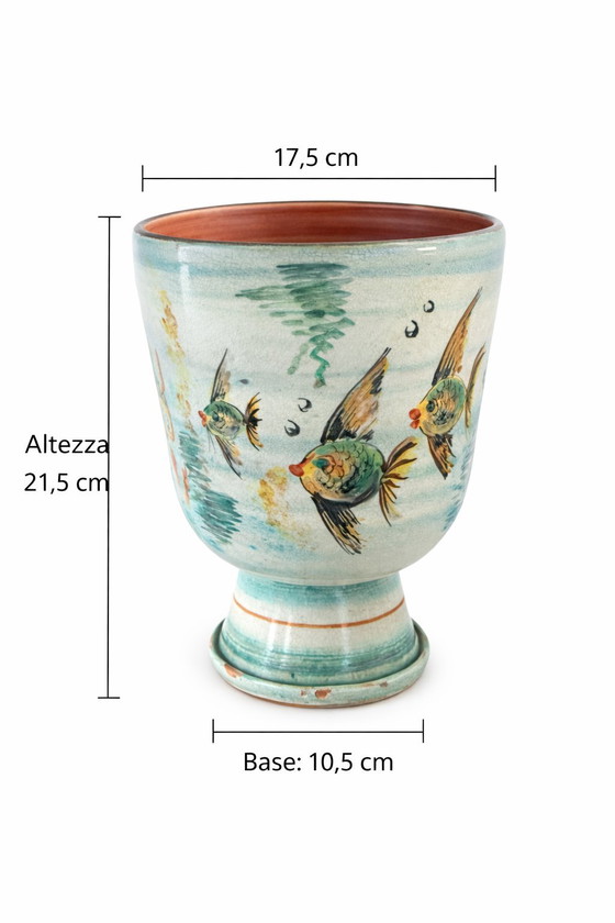 Image 1 of Rayon Albisola Cachepot, 1950s – Marine Artistic Ceramics – Italian Design