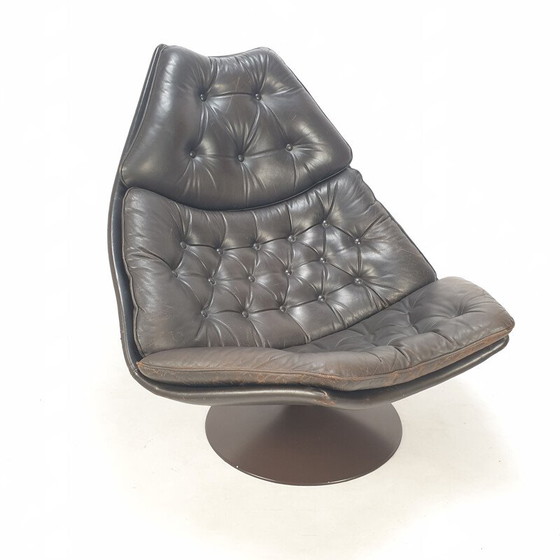 Image 1 of F588 vintage armchair with ottoman by Geoffrey Harcourt for Artifort, 1960