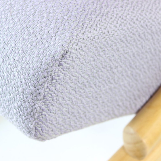 Image 1 of Fauteuil à bascule en bois courbé de style Mid-Century, en chêne blond, par Ton, Tchécoslovaquie, années 1960