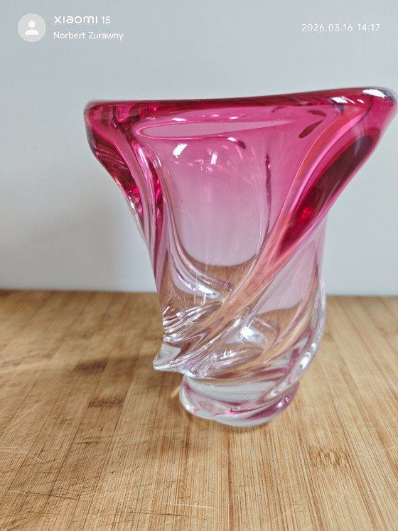 Image 1 of Val Saint Lambert "Vatel" – vintage kristallen vaas, ontwerp Rene Delvenne, 1957