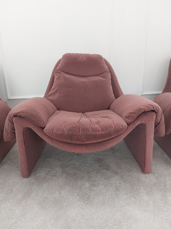Image 1 of Paire de Fauteuils P60 par Vittorio Introini pour Saporiti Italia