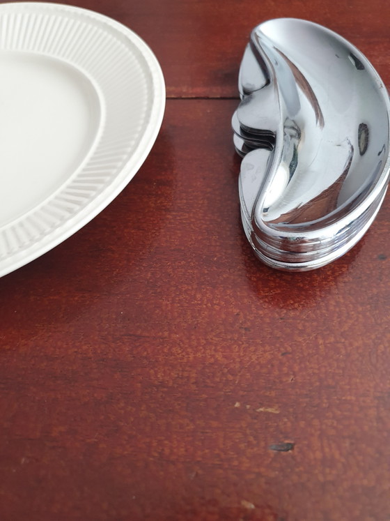 12 platos de acero inoxidable con forma de espina de pescado – Accesorios de mesa, rvs (photo 5 of 5)