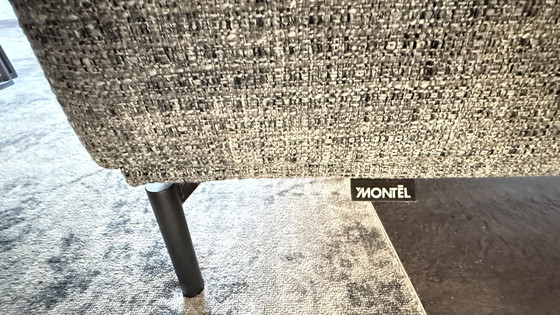 Image 1 of Designer-Ecksofa in anthrazitfarbenem, meliertem Farbton