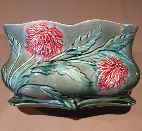 Image 1 of Art Nouveau 3-piece ceramic set Louis Gueule Vierzon - ca 1900