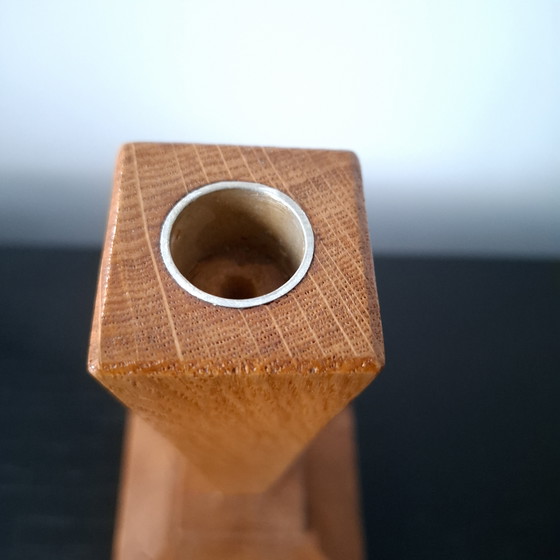 Image 1 of Chandelier Art Déco vintage en chêne, années 1920/1930