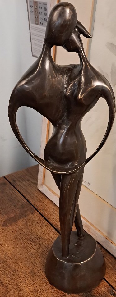 Image 1 of Innamorato, statua in bronzo su piedistallo