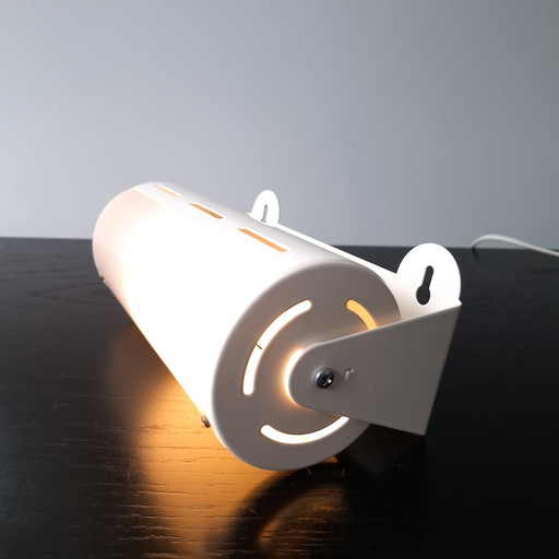 Lampada da parete vintage Ikea Smyg in metallo/plastica bianca