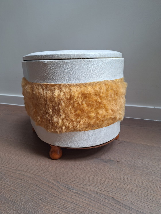 Image 1 of Vintage Hocker/Poef Jaren 50/60