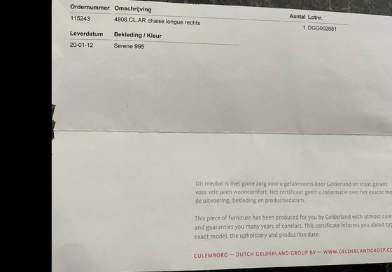 Image 1 of Bijzondere, extra brede Gelderland Chaise Lonque, 4808 CL