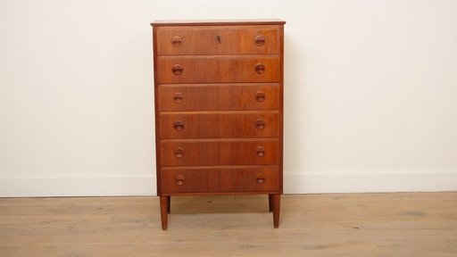 Cómoda vintage | 6 cajones | Diseño danés | 111 cm