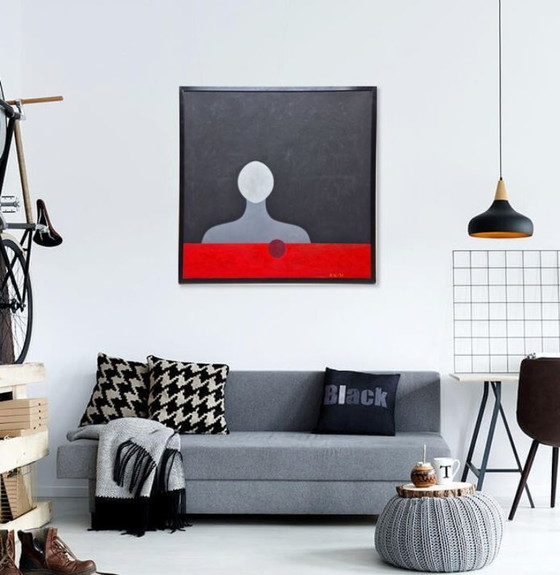 Image 1 of Olieverf op doek, gesigneerd en gedateerd 1971, van Pauli Vuorisalo (1944-2016), een Finse schilder.