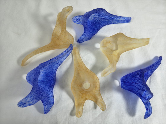 Image 1 of Hand-blown Italian design glass lampshades Murano style