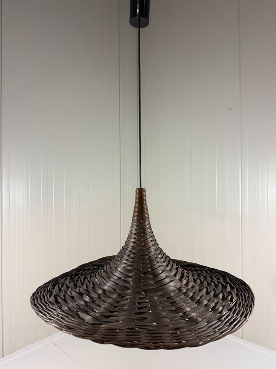 Lampada a sospensione XXL in rattan sintetico, anni '60 – Lampade a sospensione, Wicker (photo 11 of 16)